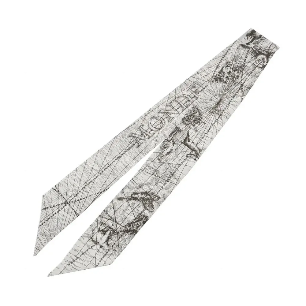 Christian Dior NEW Mitzah White Silk Twill 'M' Bandeau Scarf